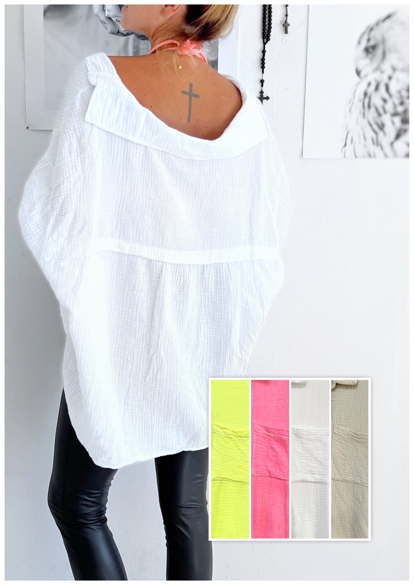 Musselin Bluse