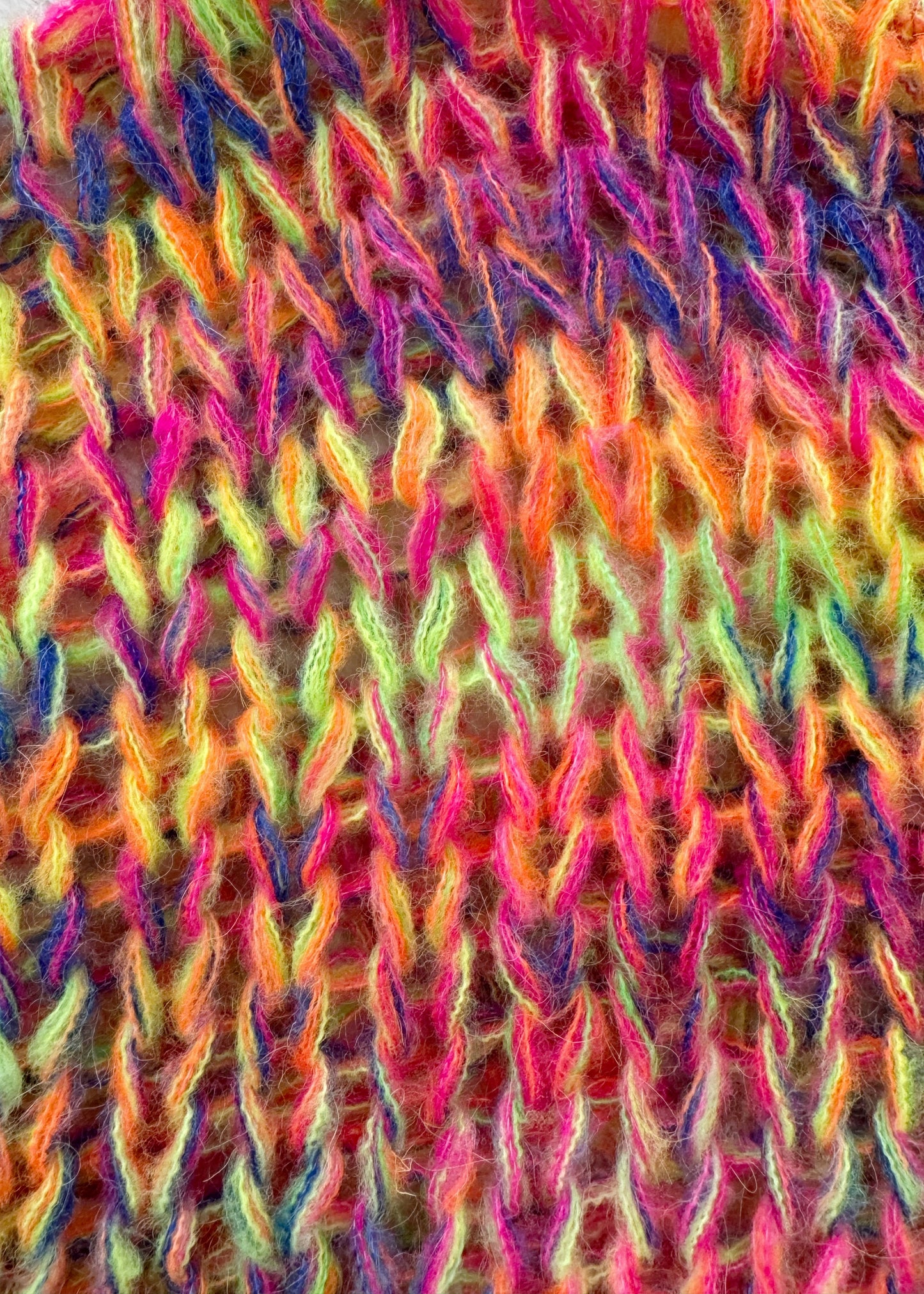 Regenbogen Grobstrick Pulli