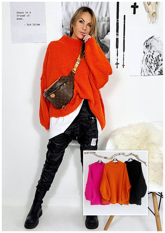 Strickpulli mit Ballonärmel