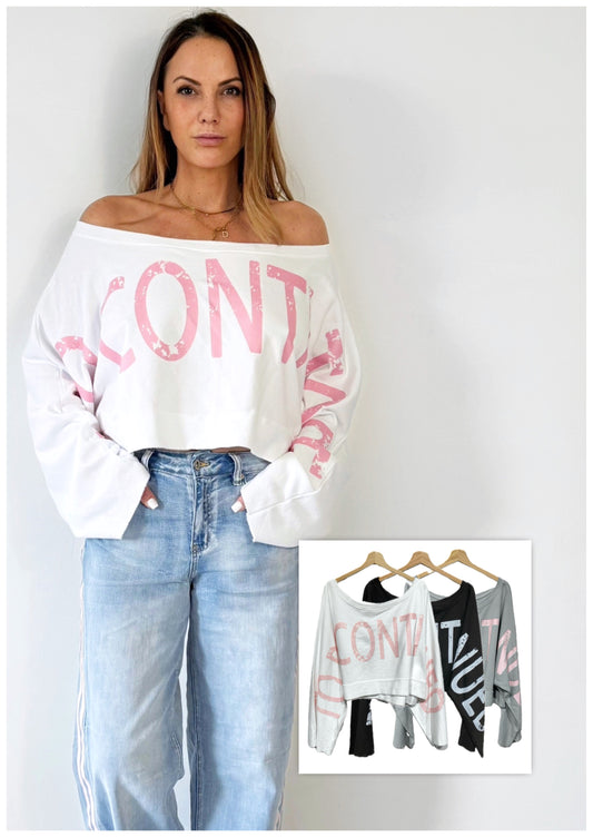 Kurzer off shoulder Sweater