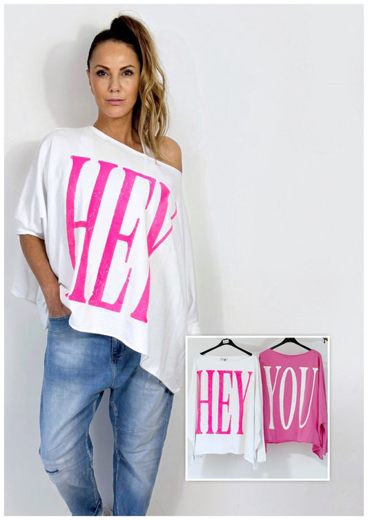 Oversize Sweater - HEY YOU