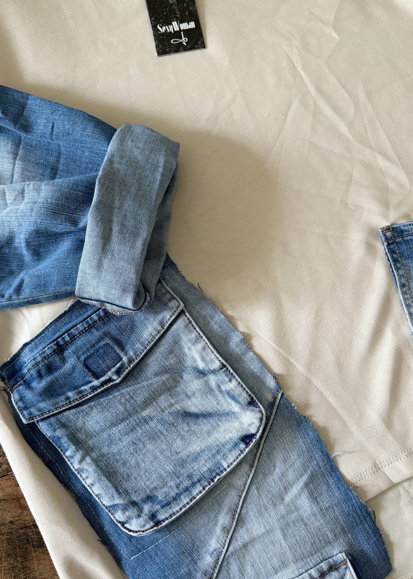 Oversize Jeans Hoodie von Sexy Woman