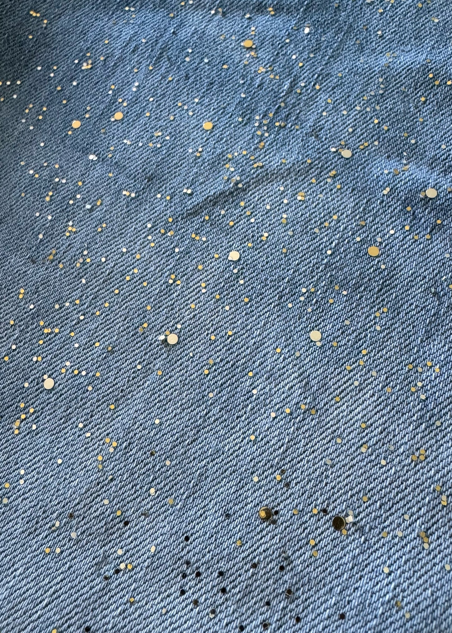 Lange wide leg Glitzer Jeans