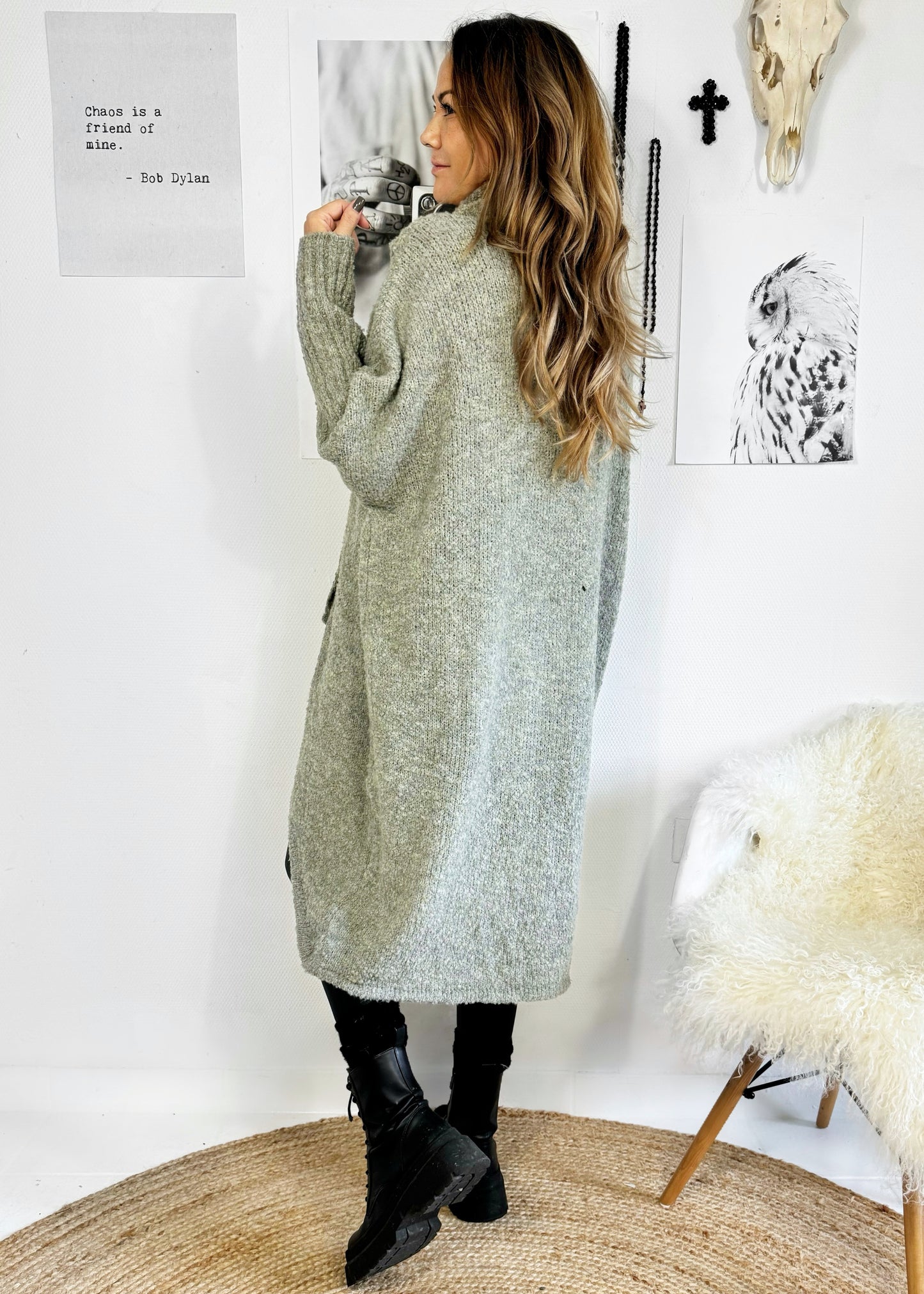 langer Boucle Pullover - OVERSIZE