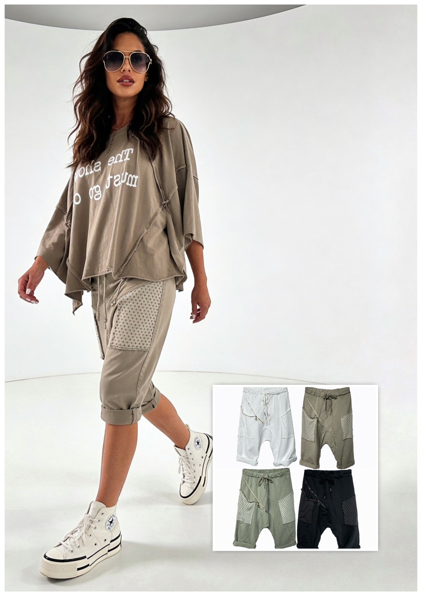 Kurze Baggy im Utility-Styl