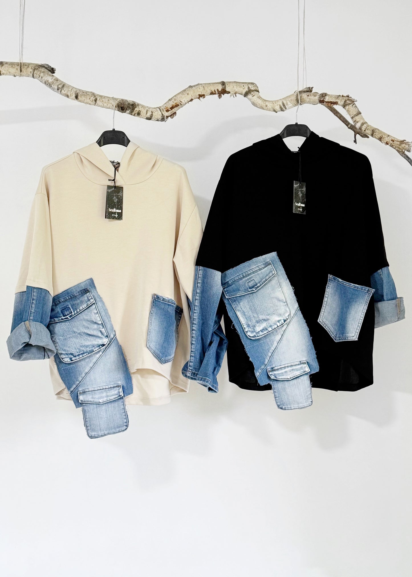 Oversize Jeans Hoodie von Sexy Woman