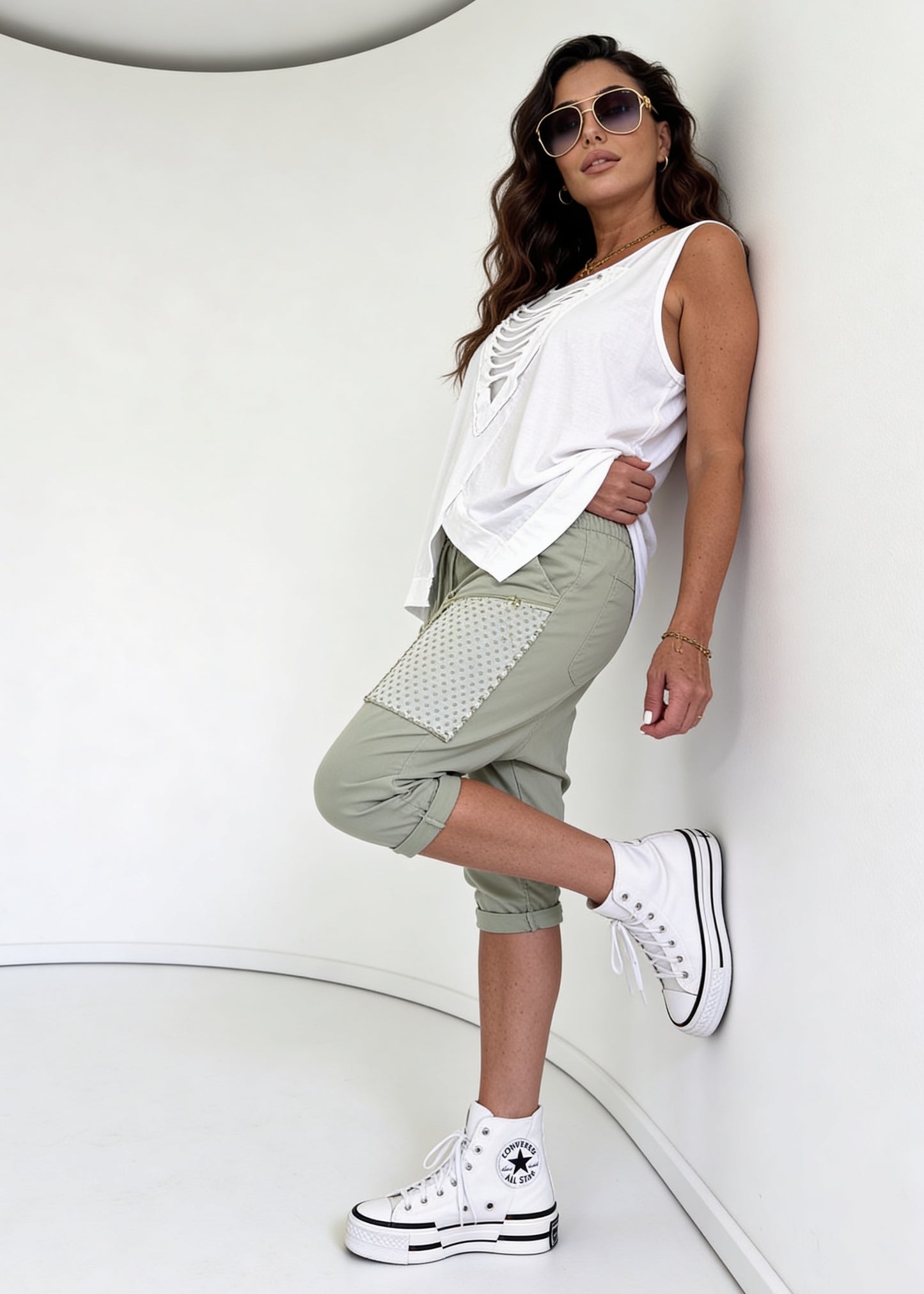 Kurze Baggy im Utility-Styl