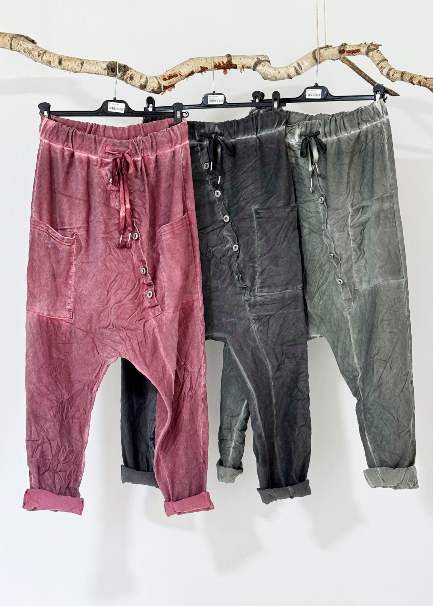 Baggy aus Wildlederimitat