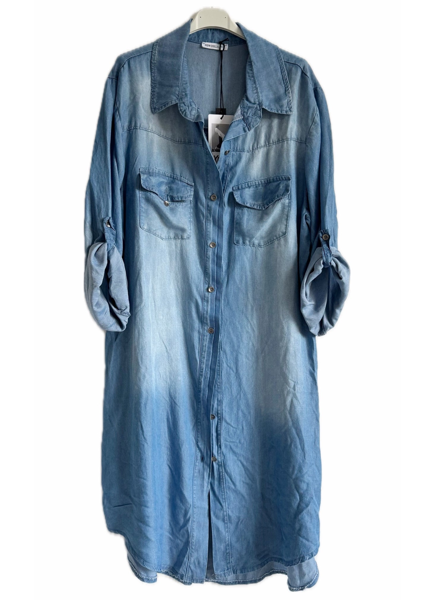 Langes Jeanshemd