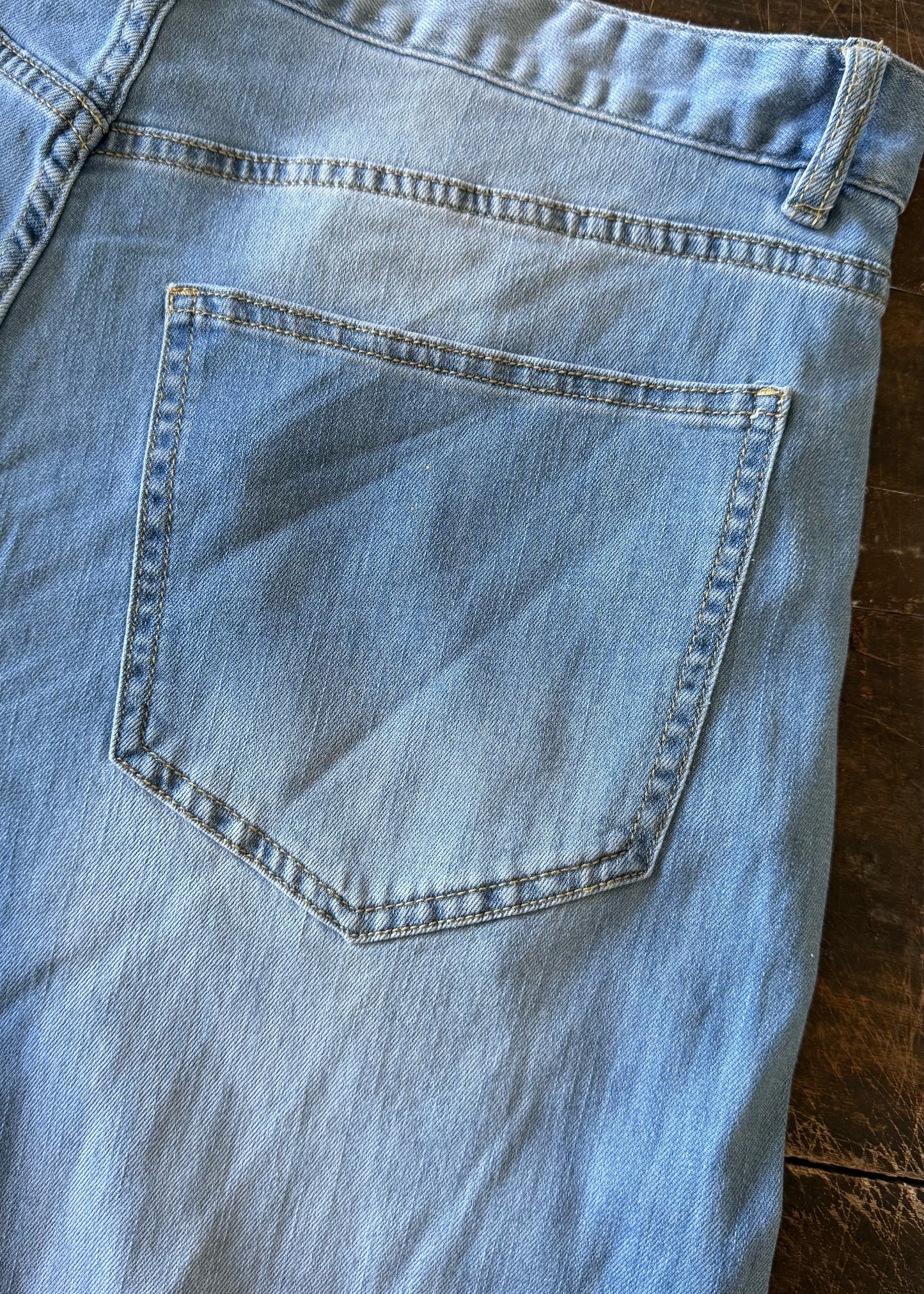 Lange wide leg Glitzer Jeans