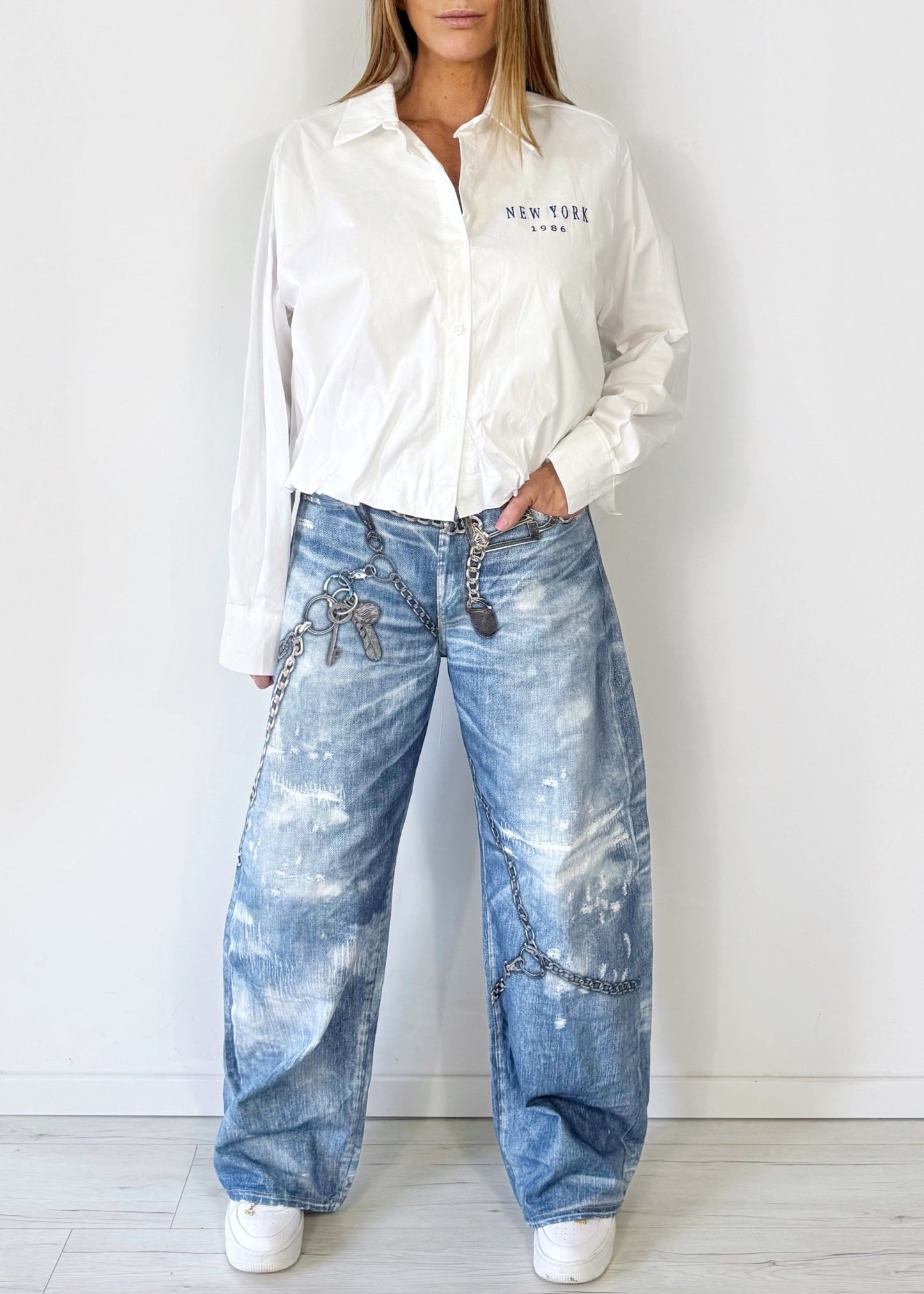 Lange wide leg Jeans