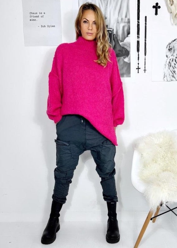 Strickpulli mit Ballonärmel