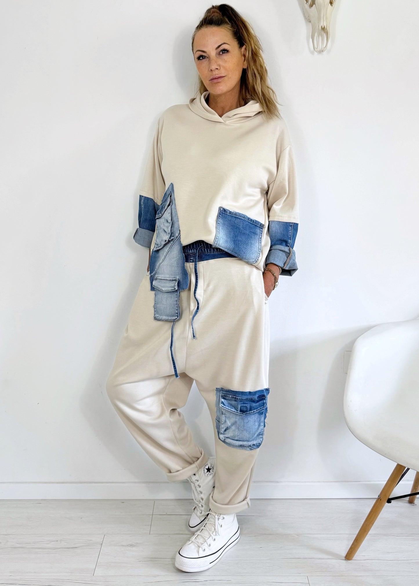 Oversize Jeans Hoodie von Sexy Woman