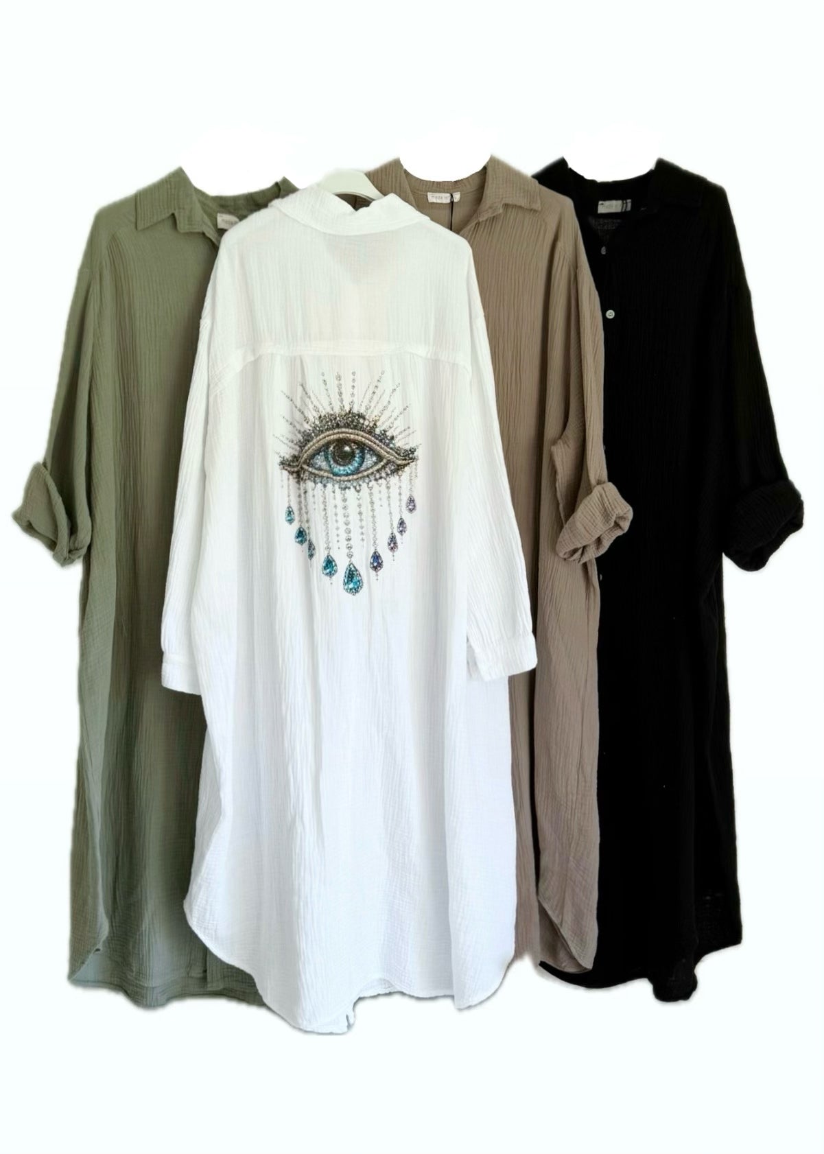 Mystic Eye Musselin Hemdkleid