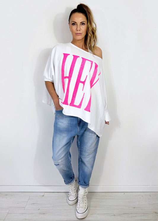 Oversize Sweater - HEY YOU