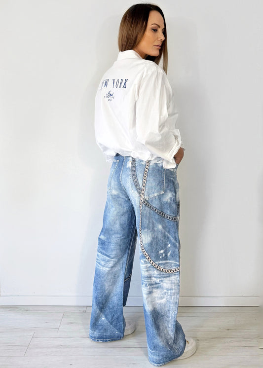Lange wide leg Jeans