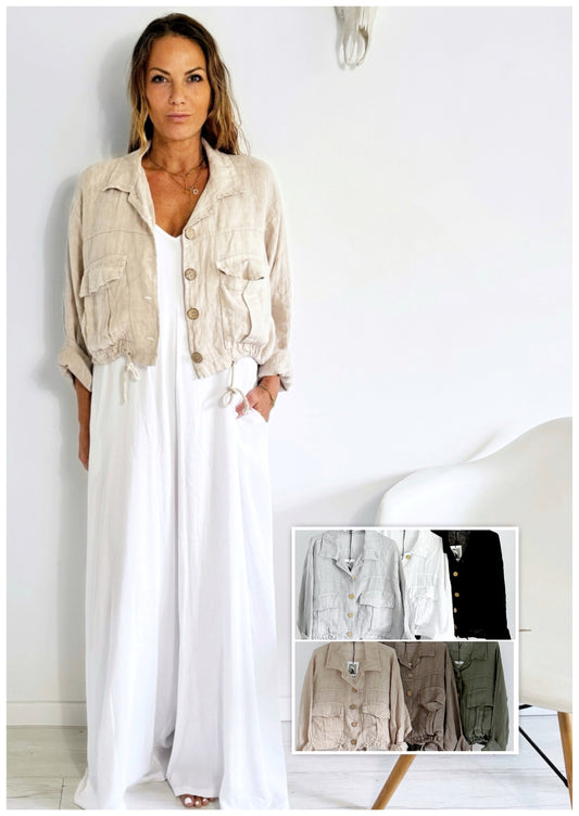 Leinen Jacke