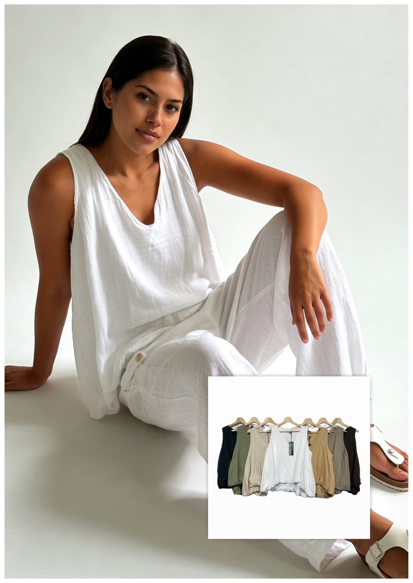 Luftiges Ballon-Top in Muslin-Optik
