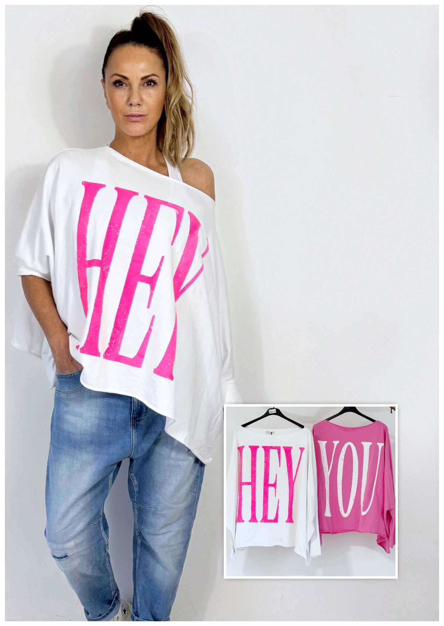 Oversize Sweater - HEY YOU